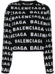 Balenciaga Allover Logo Wool Cropped Sweater