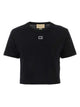 Gucci Crystal G Logo Cropped T-Shirt