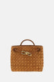 Bottega Veneta Andiamo Small Woven Drawstring Tote Bag