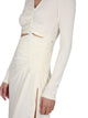 Off-White Dress With Ruffles