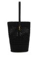 Saint Laurent Black Crochet Shoulder Bag