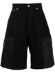 Alexander Mcqueen Black Cotton/Hybrid Shorts