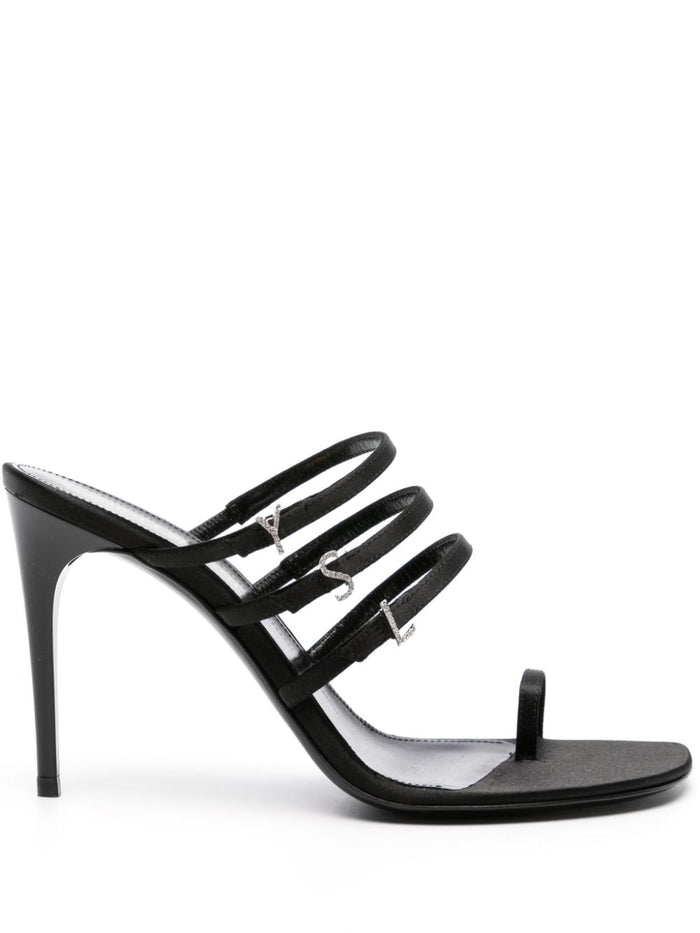 Saint Laurent Satin Heel Mules