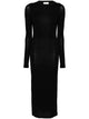 Saint Laurent Wool Blend Long Pencil Dress
