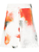 Alexander Mcqueen Obscure Flower Cotton Shorts