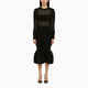 Alexander Mcqueen Ribbed Knit Midi Dress