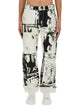 Alexander Mcqueen Workwear Jeans With Fold Print