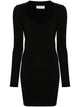 Saint Laurent Black Ribbed Knit Dress