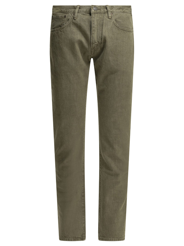 Rrl By Ralph Lauren "Olive" Straight-Leg Jeans