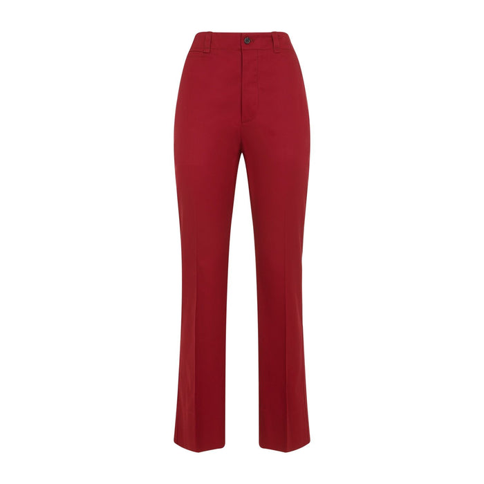 Saint Laurent Tiziano Red Cotton Pant