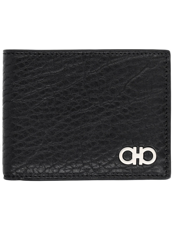 Ferragamo Black Calf Leather Wallet