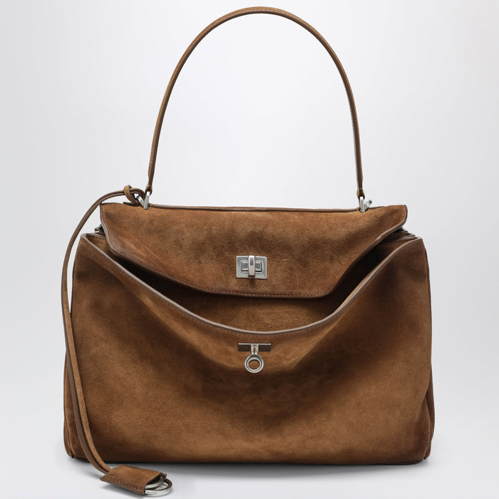 Balenciaga Rodeo Medium Beige Suede Bag