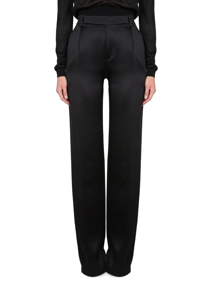 Saint Laurent Satin Flared Pants