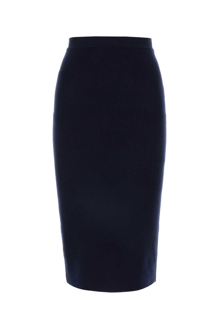 Bottega Veneta Midnight Blue Cashmere Blend Skirt