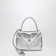 Balenciaga Mini Rodeo Bag In Shiny Silver Leather With Python Print