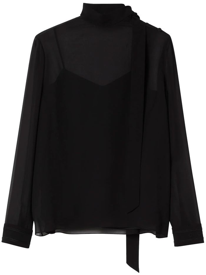 Gucci Black Silk Top
