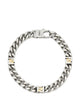 Fendi Ff Cube Silver And Gold-Coloured Bracelet