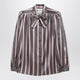 Valentino Striped Crepe De Chine Shirt