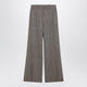 Valentino Ivory/Brown Patterned Wool Trousers