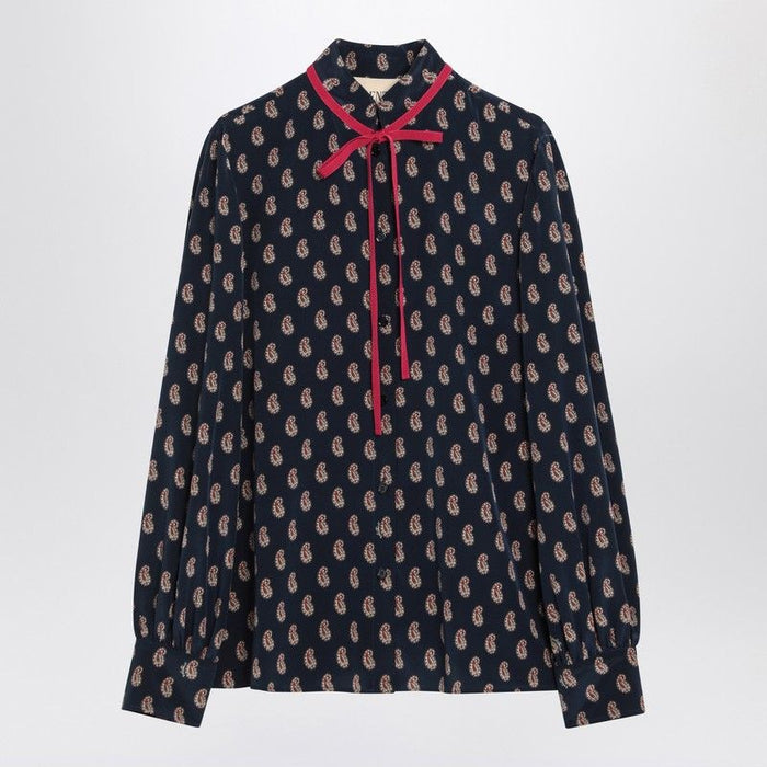 Valentino Silk Shirt With Paisley Print