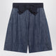 Valentino Denim Bermuda Shorts With Oversized Bow