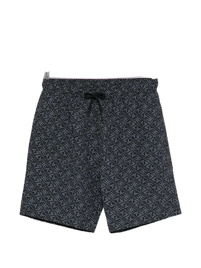 Ea7 Ea7 Logo-Print Drawstring Swim Shorts