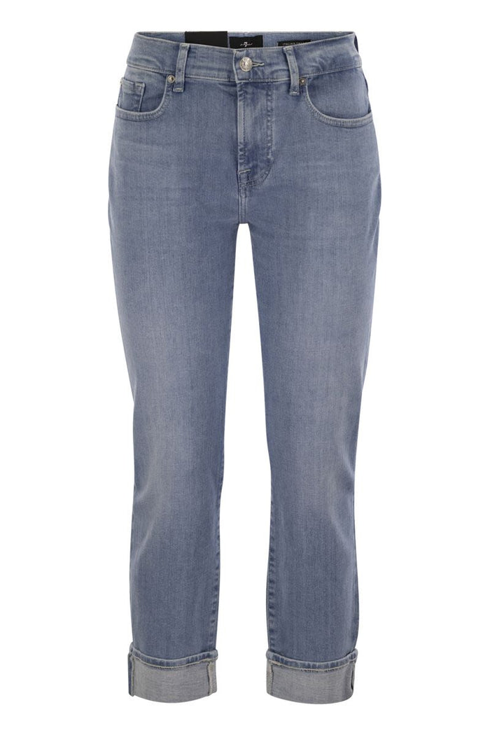 7 For All Mankind Relaxed Skinny Groovy - Medium Waist Boyfriend Jeans