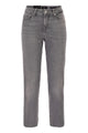 7 For All Mankind Calie Straight Ankle Stretch Denim Jeans With Metallic Fibre