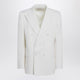 Valentino Milkcolored Doublebreasted Jacket In Wool
