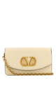 Valentino Garavani Ivory Leather Vlogo Signature Shoulder Bag