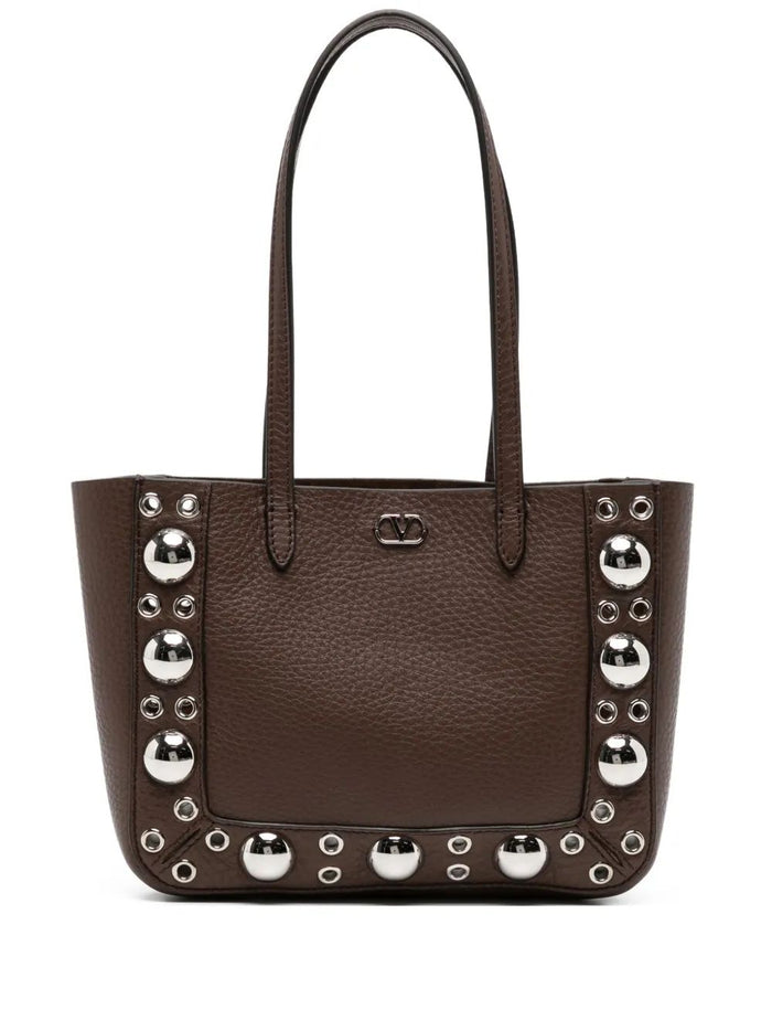 Valentino Garavani Brown Leather Nellcã´Te Handbag