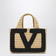 Valentino Garavani Raffia Small Viva Superstar Shopping Bag