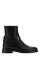Valentino Garavani Black Leather Vlogo Signature Ankle Boots