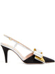 Valentino Garavani Slingback Bowow Pumps Black With Bow
