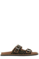 Fendi Embroidered Canvas Fendi Feel Slippers