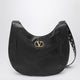 Valentino Garavani Medium Hoboho Bag In Black Chevron-Pattern Nappa