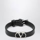 Valentino Garavani Vlogo Signature Bracelet In Grained Calfskin Leather, Black