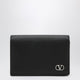 Valentino Garavani Vlogo Bifold Card Wallet In Black Leather