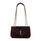Saint Laurent Aubergine Suede Small Loulou Shoulder Bag