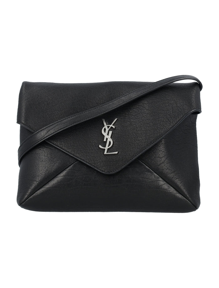 Saint Laurent Cassandre Leather Envelope Messenger