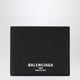 Balenciaga Black Grained Leather Card Holder With Logo