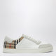 Burberry White And Check Leather Sneakers