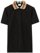 Burberry Checkered Collar Cotton Polo Shirt
