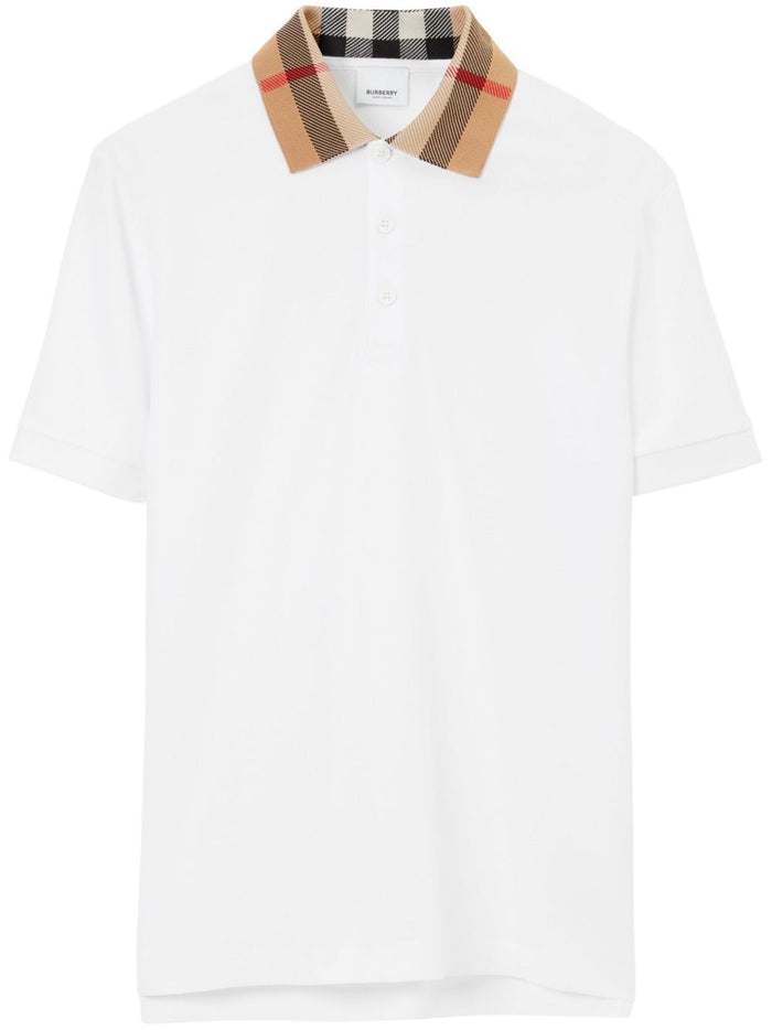 Burberry Vintage Check Pattern Accent Polo Shirt