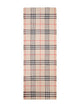 Burberry Beige Red Black Check Gauze Scarf