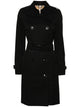 Burberry Black Cotton Trench Coat