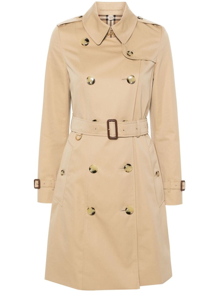 Burberry Beige Gabardine Heritage Chelsea Trench Coat