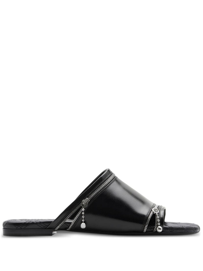 Burberry Leather Peep Sandals