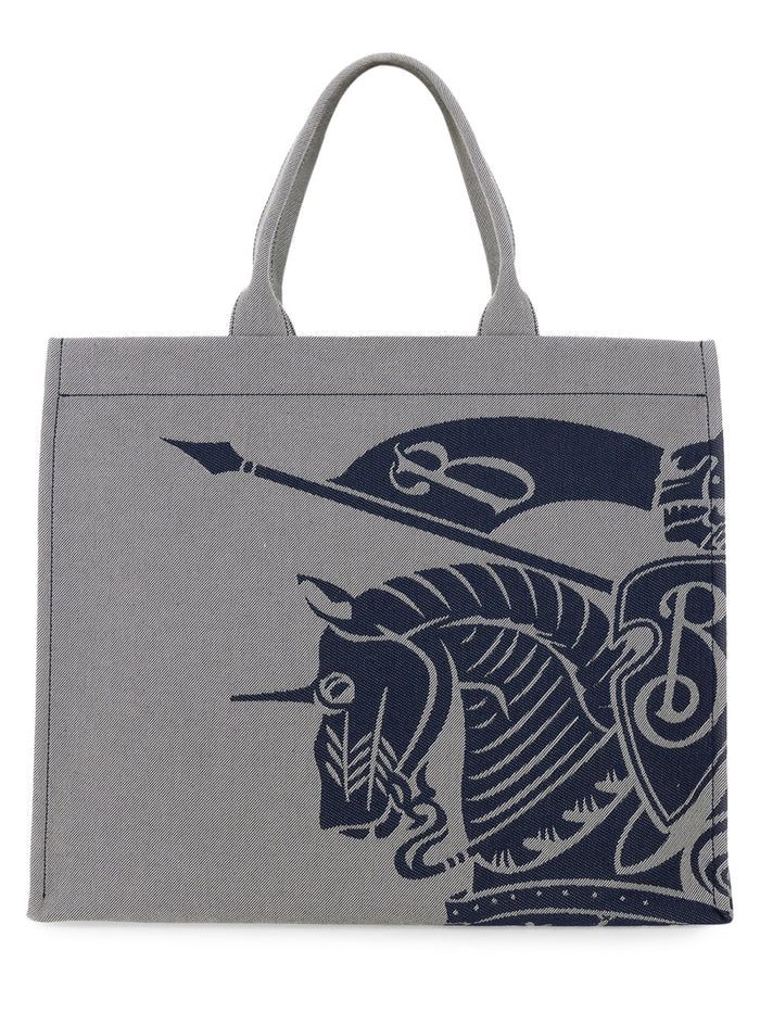 Burberry Embroidered Canvas Shopping Bag
