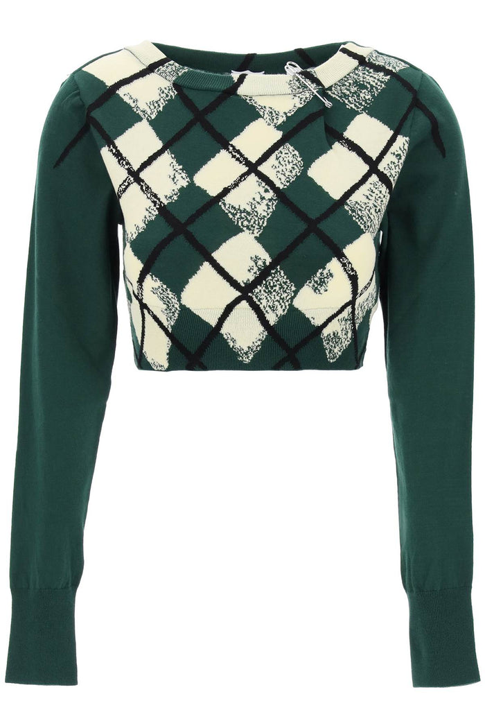 Burberry Bottle Green Cotton Sweater